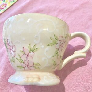 Tracy Porter Aria Collection Pink, Green,Yellow Teacup/Coffee Mug. From 90s EUC.